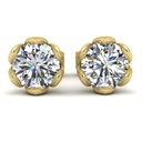 Round Cut Diamond Unique Stud Earrings For Women