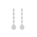 Round Cut Diamond Drop Big Earrings For Women