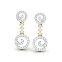 Round Cut Diamond Drop Dangle Big Earrings For Women