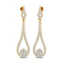 Round Cut Diamond Drop Dangle Earrings For Women