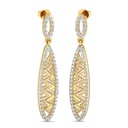 Round Cut Diamond Big Drop Dangle Earrings For Women