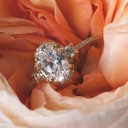  Oval Cut eternity Engagement Ring Solitaire ring Promise Wedding Ring  14K Rose Gold  unique anniversary gifts for her