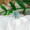  Blue Cushion Moissanite Engagement Ring White Gold Unique Promise Engagement Ring for women Diamond Wedding Bridal Anniversary Gift