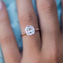 Asscher  Engagement Ring White Gold Vintage Unique Engagement Ring for women wedding Anniversary Gift halo and thin channel pave