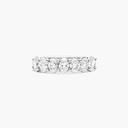 Oval Cut Diamond 7 Stone Half Eternity Wedding Band For Women