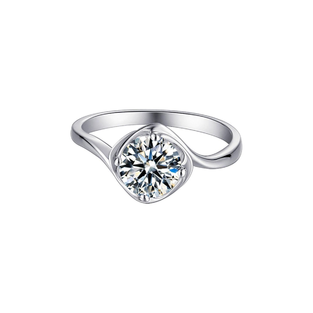 Round Cut Diamond Twisted  Anniversary Ring for Women