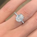 Round Cut Solitaire With Accents Double Prong Ring in 925 Sterling Silver Ring For Engagement