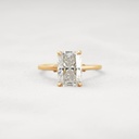 Radiant Cut Diamond Hidden Halo Engagement Ring for Women