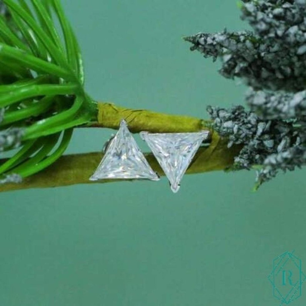 Triangle Cut Stone Stud Earring For Women
