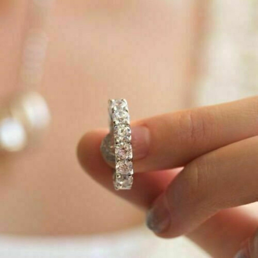 Round Cut Diamond Eternity Wedding Band For Women