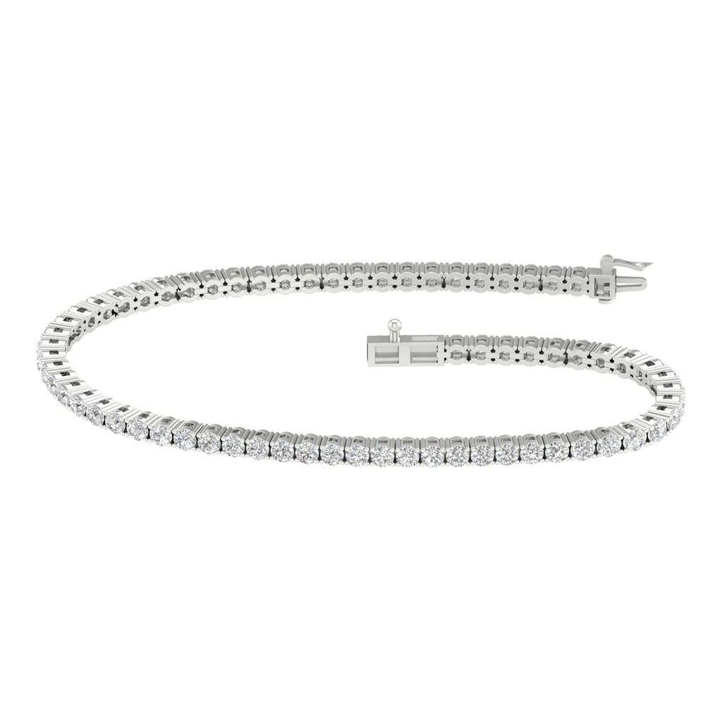 Round Cut Diamond Tennis Bracelet For Women