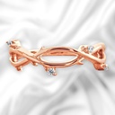 Round Cut Diamond Twisted Eternity Wedding Band For Women