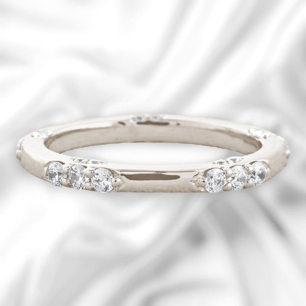 Round Cut Diamond Eternity Wedding Band For Women