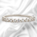 Round Cut Diamond Half Eternity Wedding Band For Women