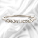Round Cut Diamond Half Eternity Wedding Band For Women