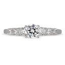 Round Cut 7 Stone Ring in 925 Sterling Silver Ring  For Engagement