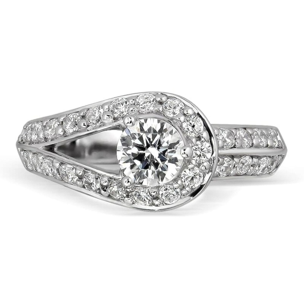 Round Cut Diamond Unique Style Anniversary Ring for Women 