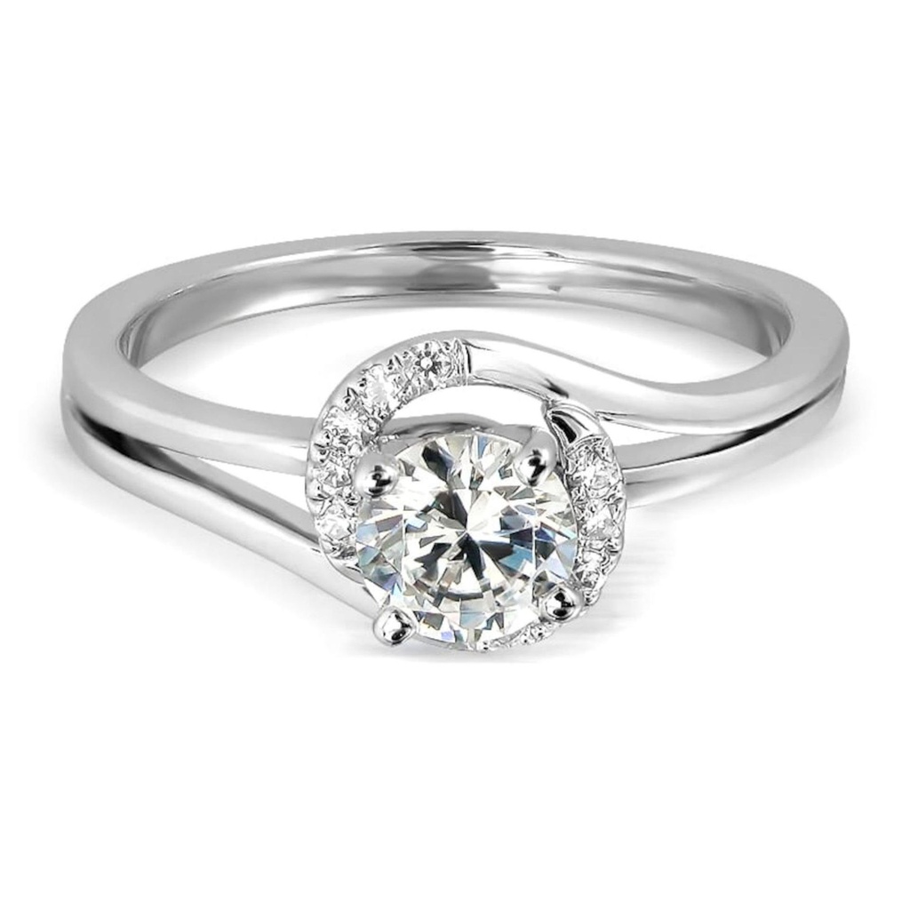 Round Cut Diamond Unique Style Anniversary Ring for Women