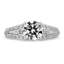 Round Cut Diamond unique Style Heavy Engagement Ring for Women