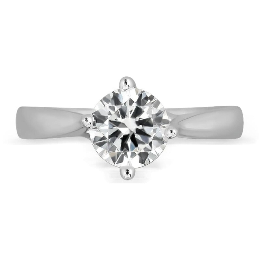 Round Cut Diamond Solitaire Engagement Ring For Women