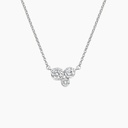 Round Cut Diamond 3 Stone Pendant For Women