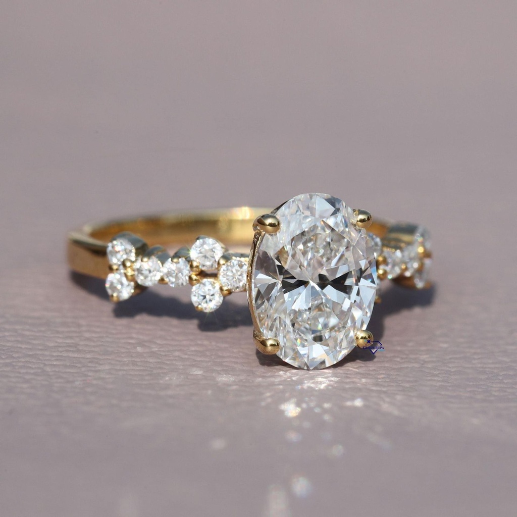 Graceful Real Diamond Solitaire Jewelry Fine Lab Diamond Solitaire Ring For Women Stylish Solitaire diamond ring