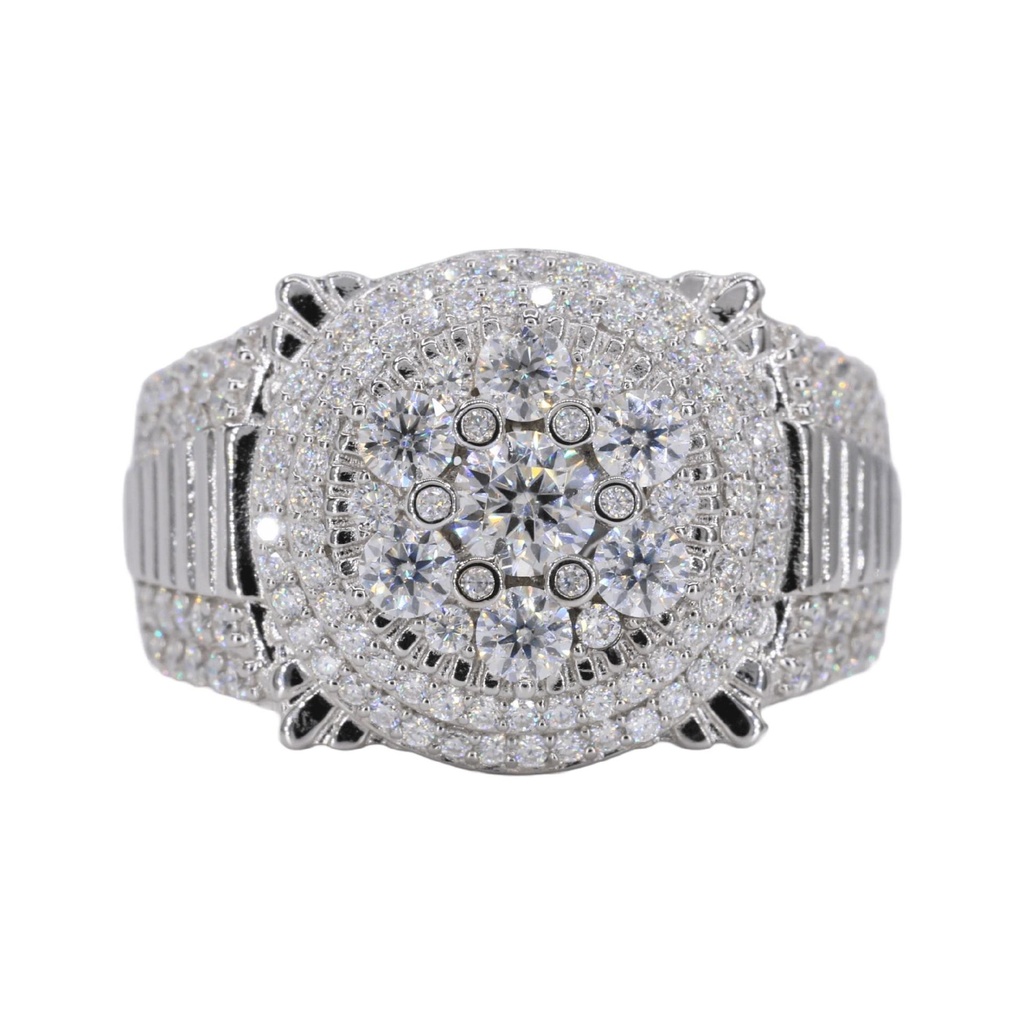 Round Cut Diamond Unique Heavy Hip Hop Ring for Men