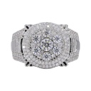 Round Cut Diamond Unique Heavy Hip Hop Ring for Men