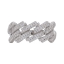  Round Cut Diamond Iced Out Squared Cuban Band For Men