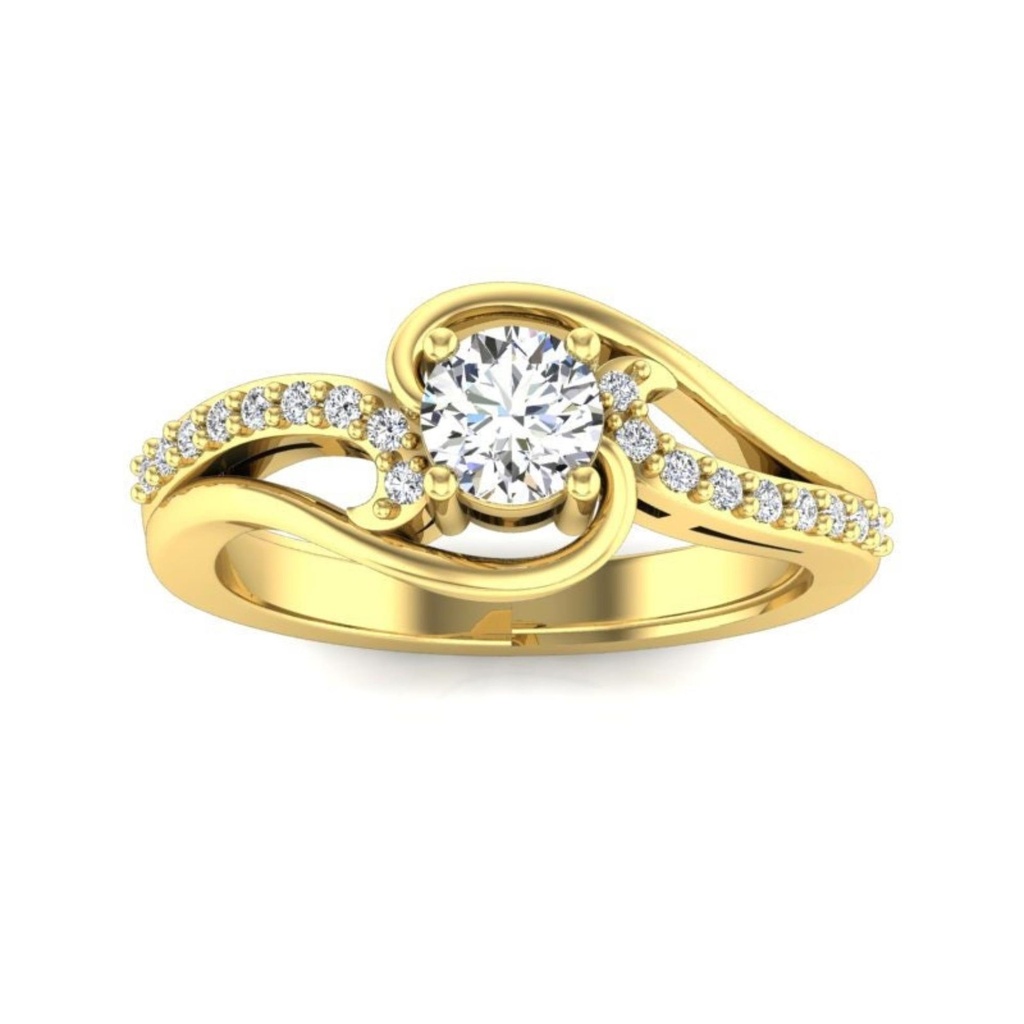 Brilliant Cut IGI certified LAB Diamond Engagement Ring, Vintage Style Diamond Halo Ring, Solitaire Art Deco Diamond Engagement Ring