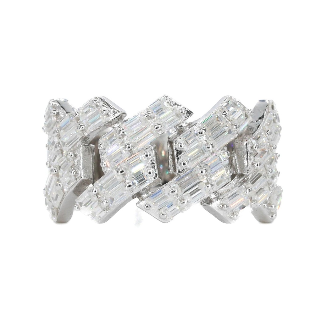 Baguette Cut Diamond Cuban Big Heavy Hip Hop Ring for Men
