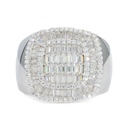 Round And Baguette Cut Diamond Heavy Big Hip Hop Ring for Men