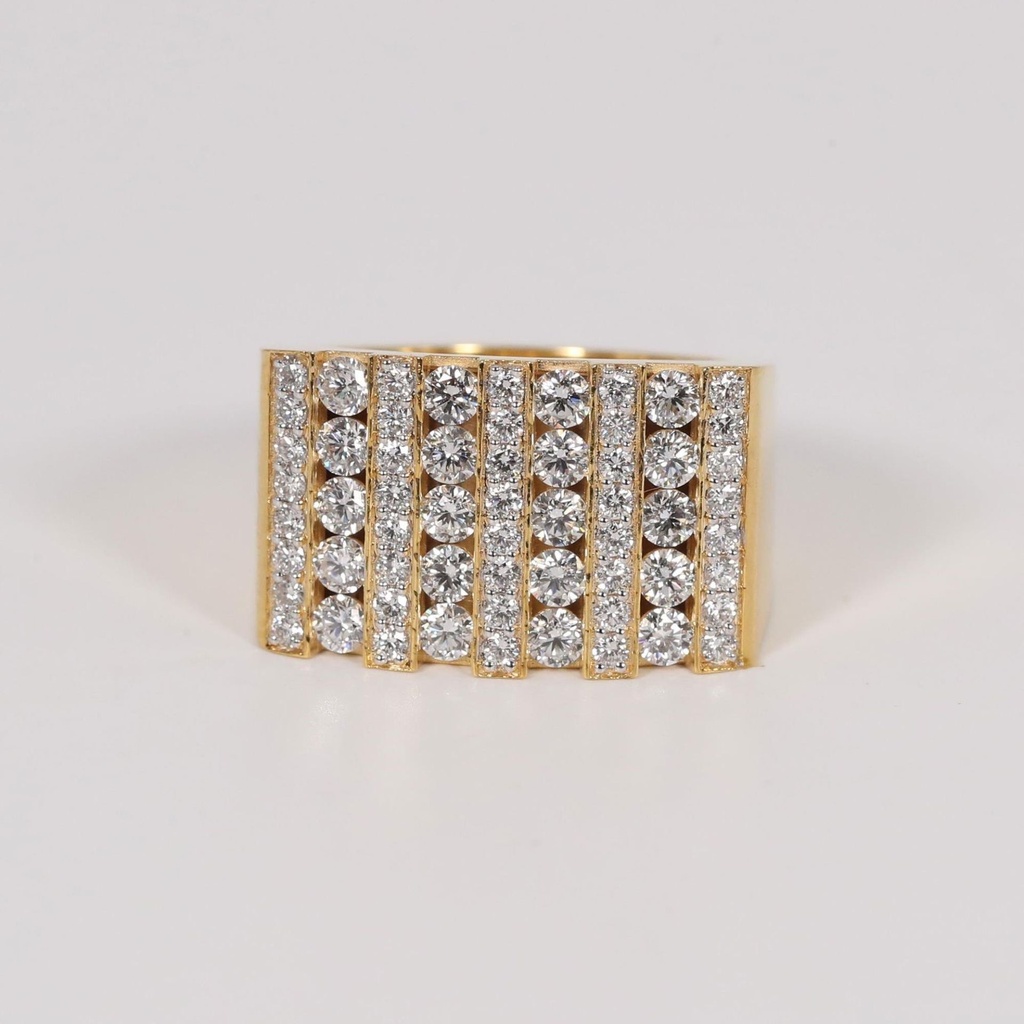 Round Cut Diamond Heavy Hip Hop Ring for Men