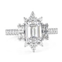 Emerald Cut  Engagement Ring, Art Deco Ring, Antique Vintage Ring For Women, 14K Rose Gold Wedding Ring, Anniversary Gift For Her