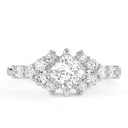 Princess Cut Diamond Cluster Anniversary Ring for Women
