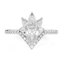 Pear Cut Diamond Unique Style Anniversary Ring for Women