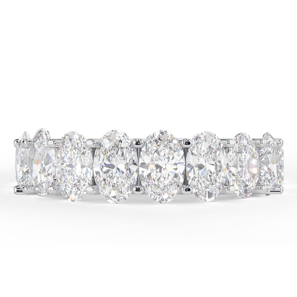 Oval Cut Diamond Full Eternity Wedding Band For Women