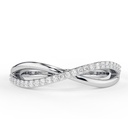 Round Cut Diamond Twisted Wedding Band for Women