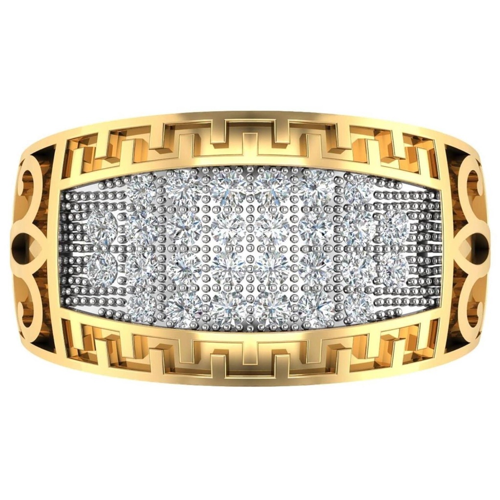 Round Cut Diamond Unique Engagement Ring for Men