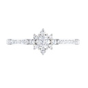 Round Cut Diamond Unique Style Engagement Ring for Women
