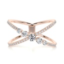 Round Cut Diamond Unique Style Birthday Gift Ring For Women