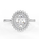 Oval Cut Diamond Double Halo Engagement Ring for Women