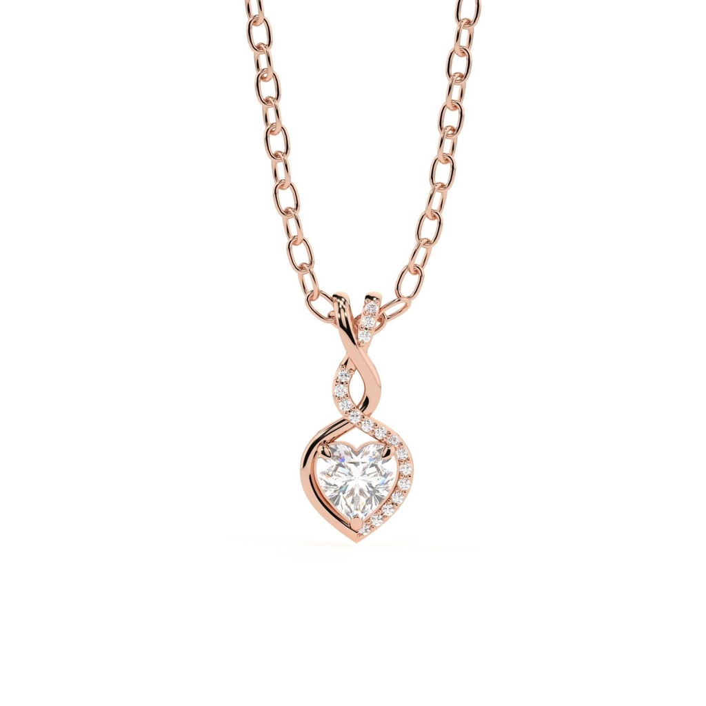 Heart Cut Diamond Unique Style Pendant For Women