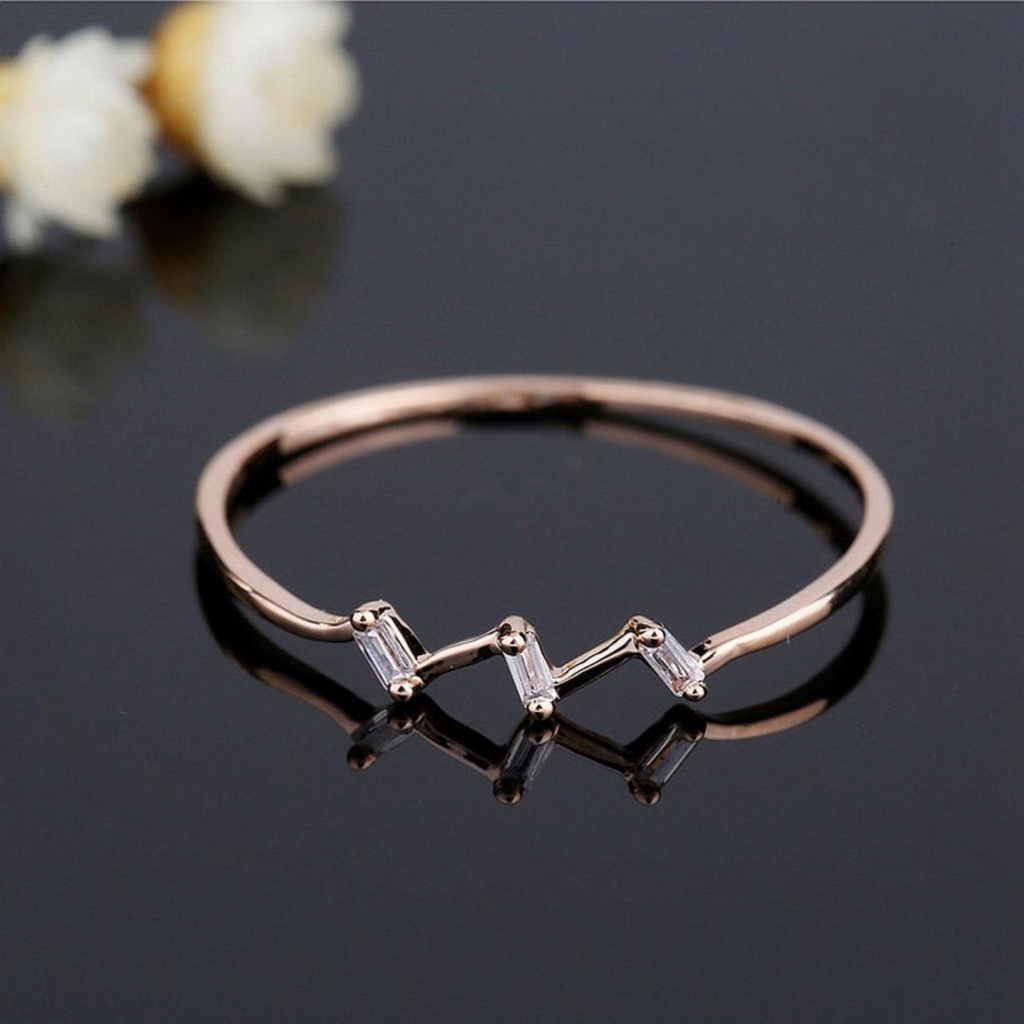 Baguette Cut Diamond 3 Stone Half Eternity Wedding Band For Women