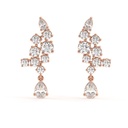 Pear And Round Cut Diamond Drop Dangle Earrings For Women