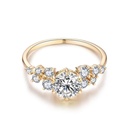Round Cut Diamond Cluster Anniversary Ring for Women