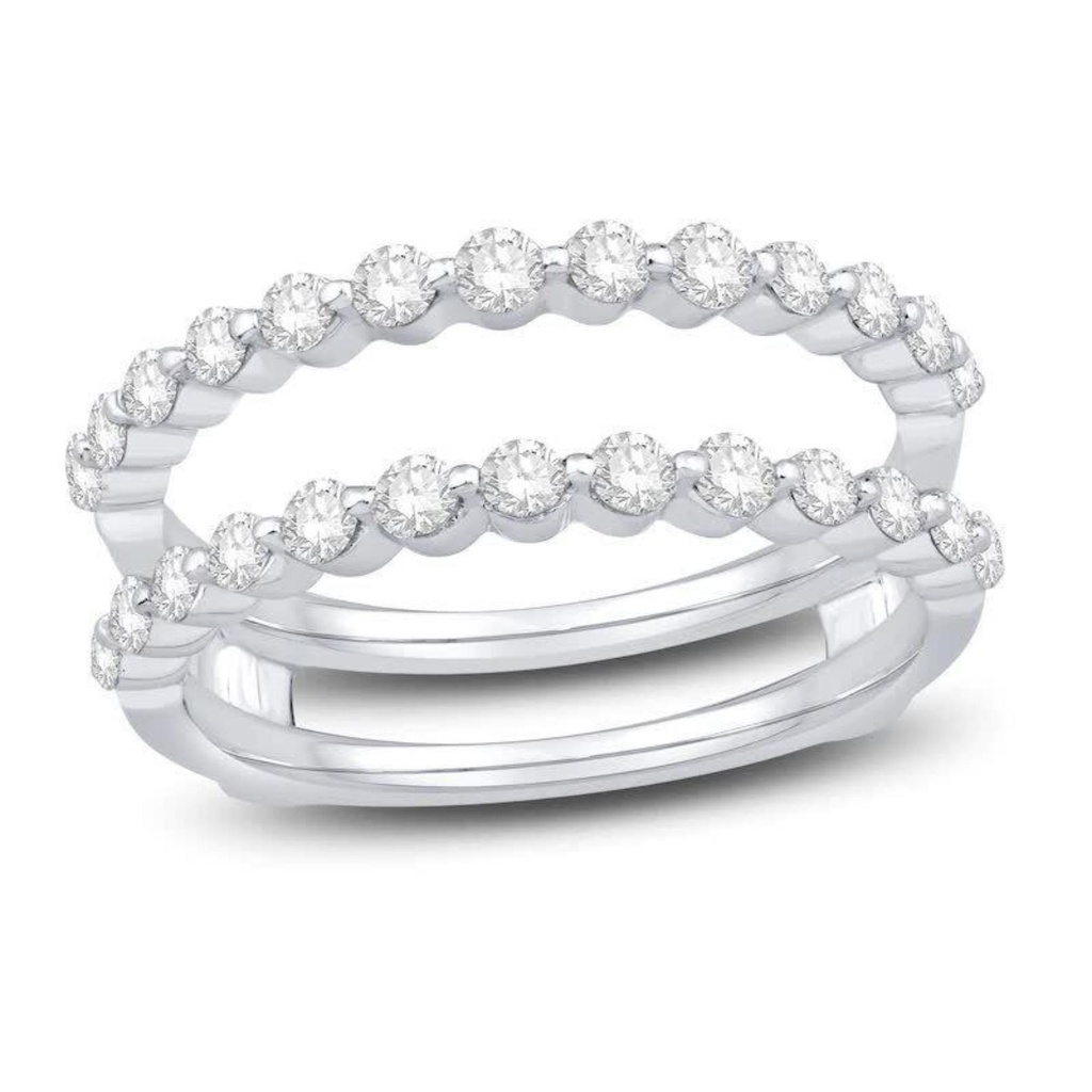  Round Cut Eternity Style Enhancer Guard Ring For Women