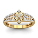 Round Cut Diamond Unique Style Engagement Ring for Women