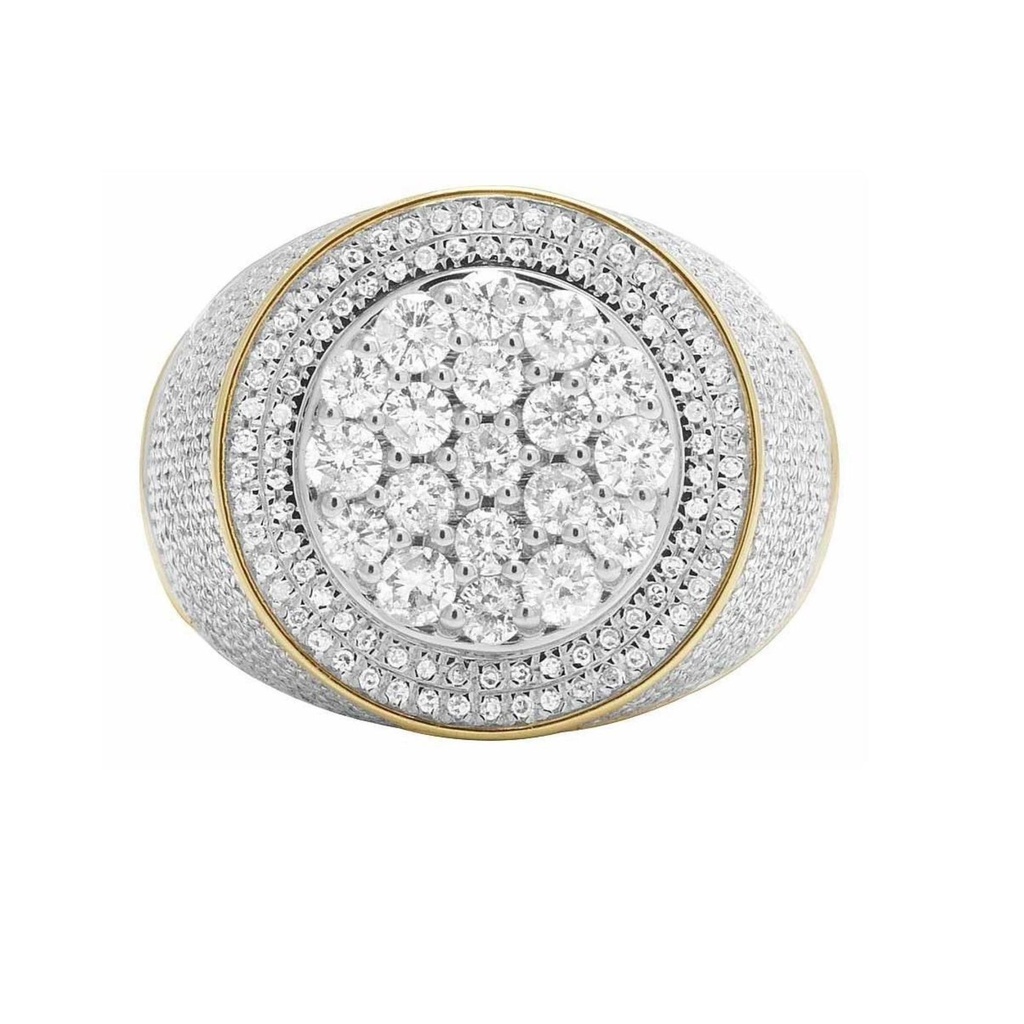 Round Cut Diamond Unique Heavy Engagement Ring for Men