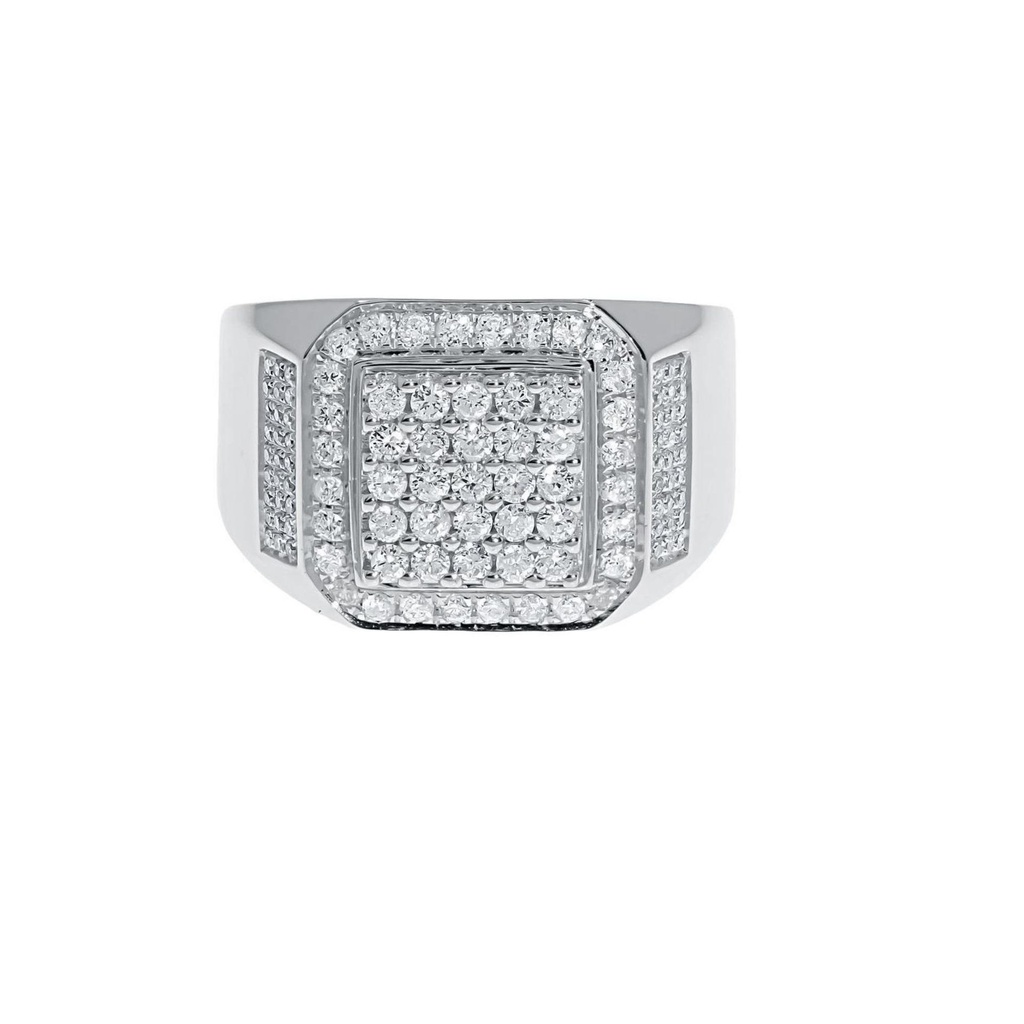 Round Cut Diamond Unique Heavy Engagement Ring for Men